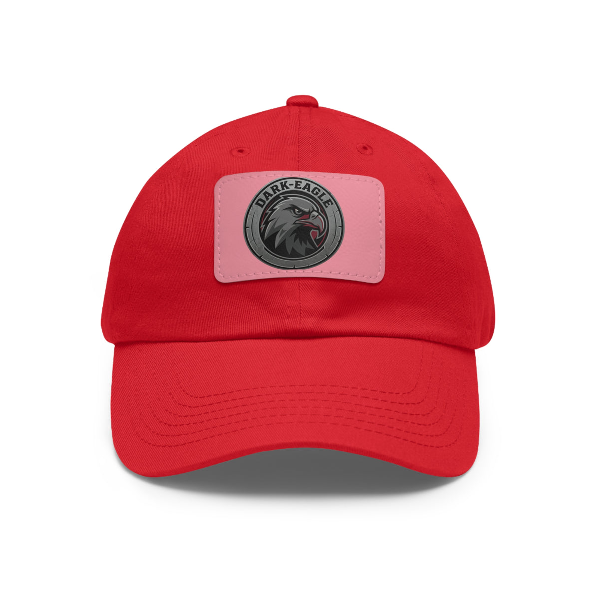 Leather Patch Dad Hat — ‘Dark Eagle’ Vintage Emblem Cap