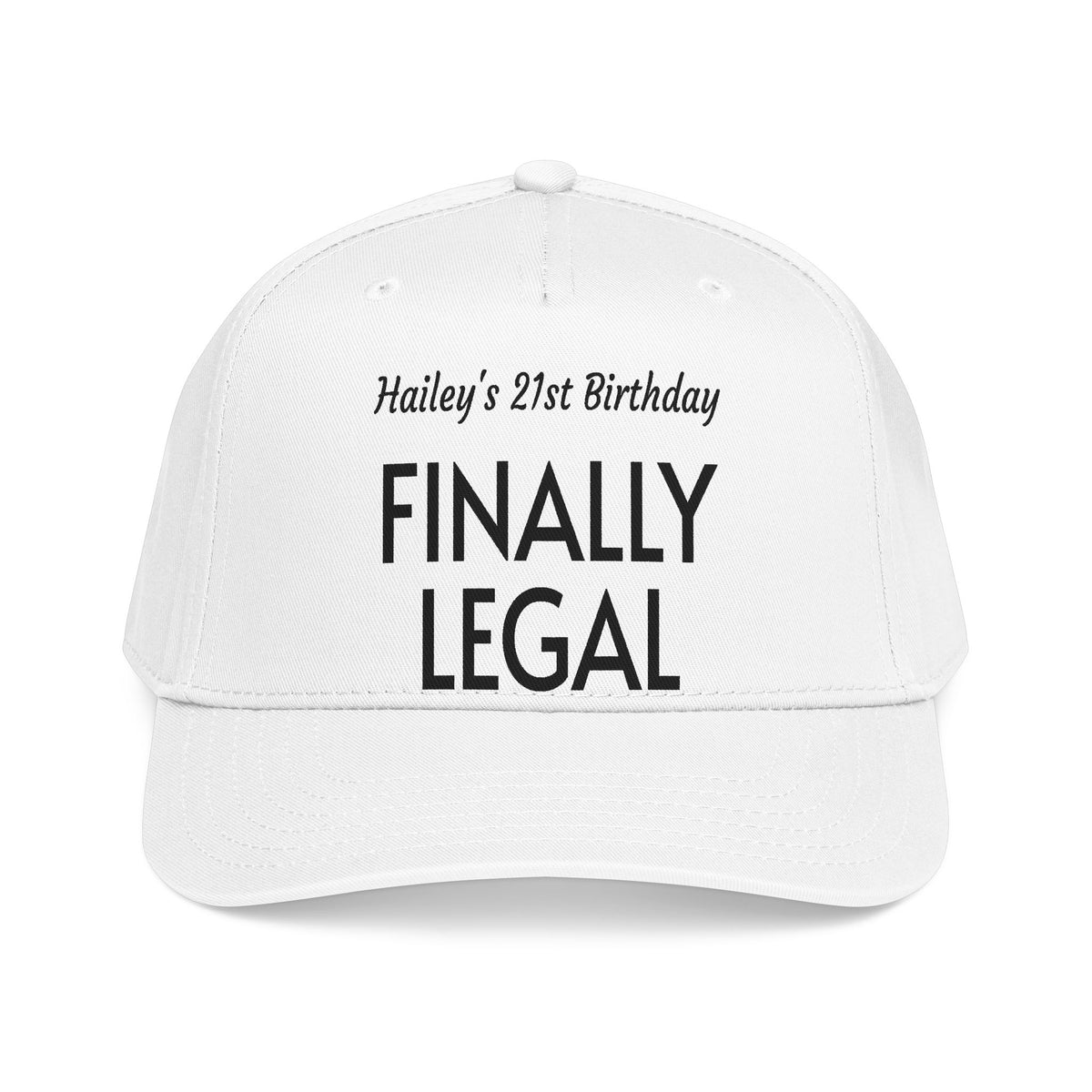 Gorra de Béisbol Cumpleaños 21 — Por Fin Legal Bordada Personalizada