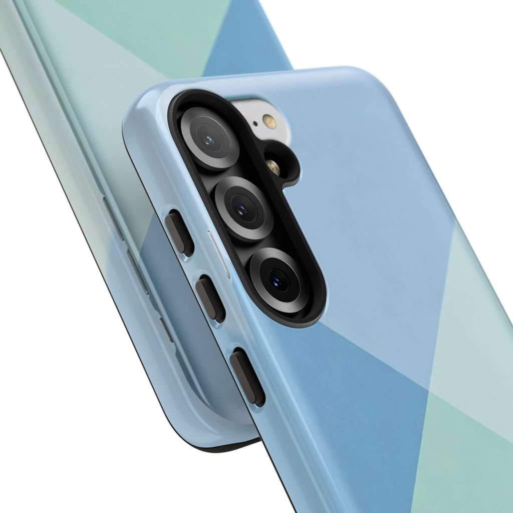Geometric Mint & Sky Tough Phone Case