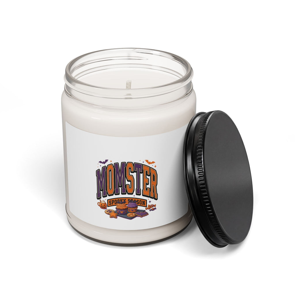 Momster Halloween Soy Candle, Pumpkin Spice Scent | Purple Orange Spooky