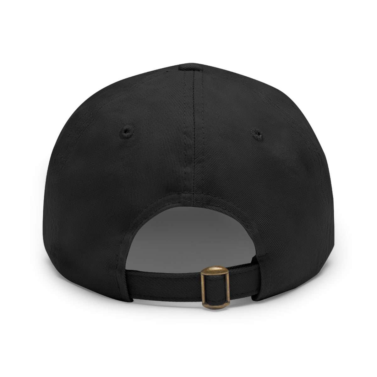 Leather Patch Dad Hat — ‘Dark Eagle’ Vintage Emblem Cap