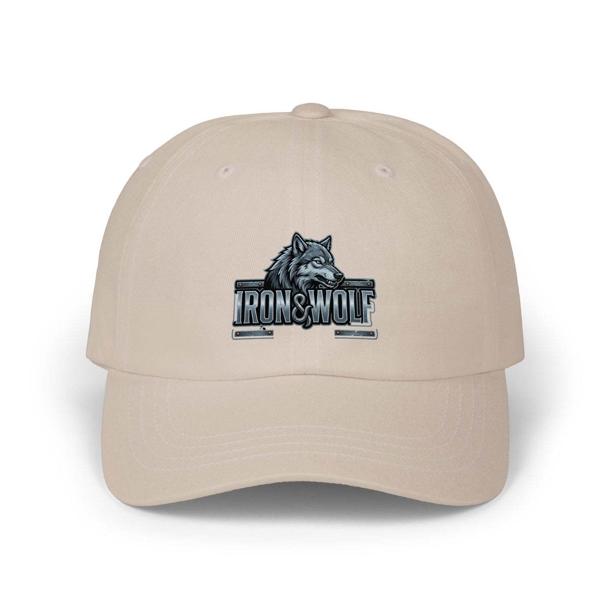 Dad Cap — Iron & Wolf Embroidered Logo Baseball Hat
