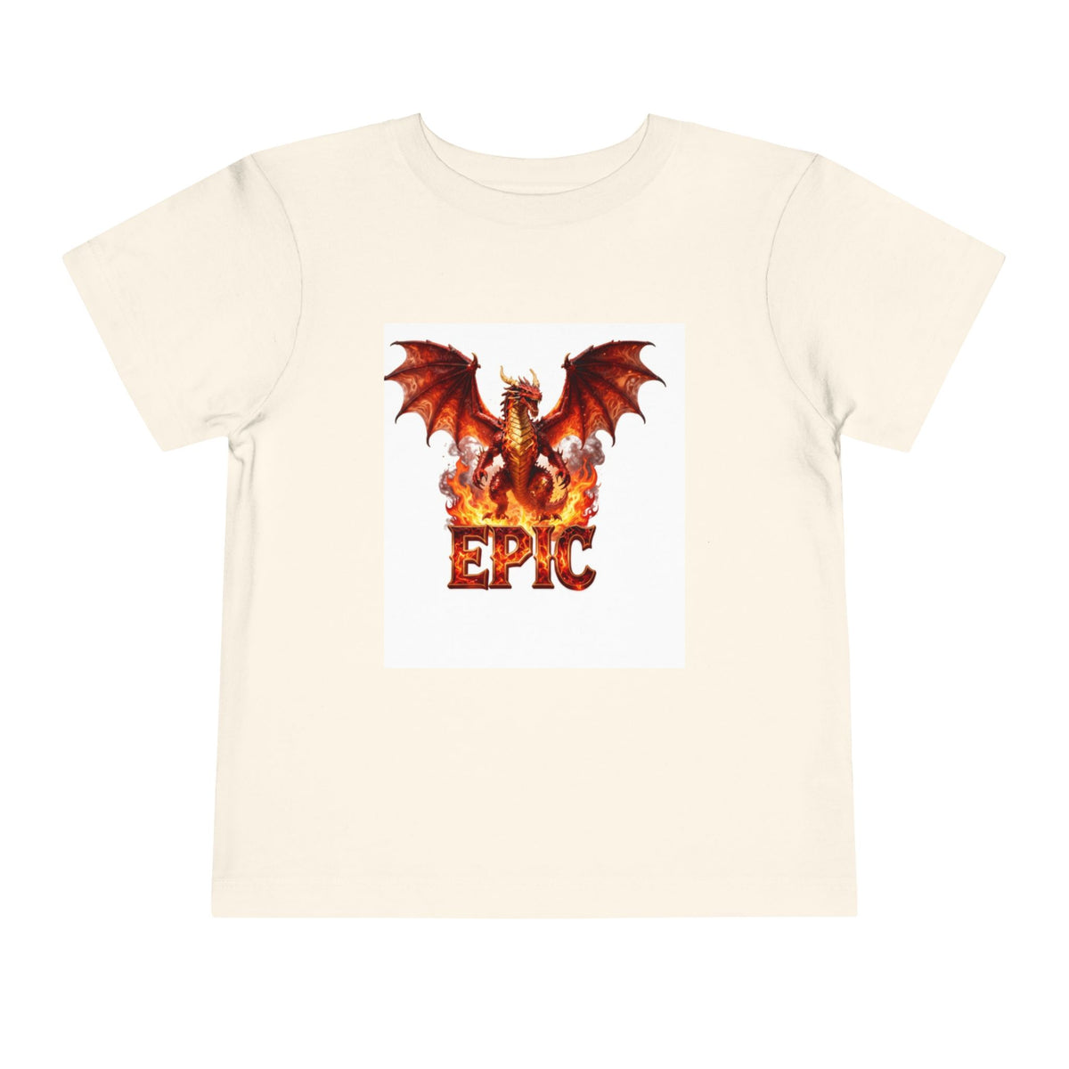 Epic Dragon Toddler Tee — Fiery Dragon Graphic Kids T-Shirt