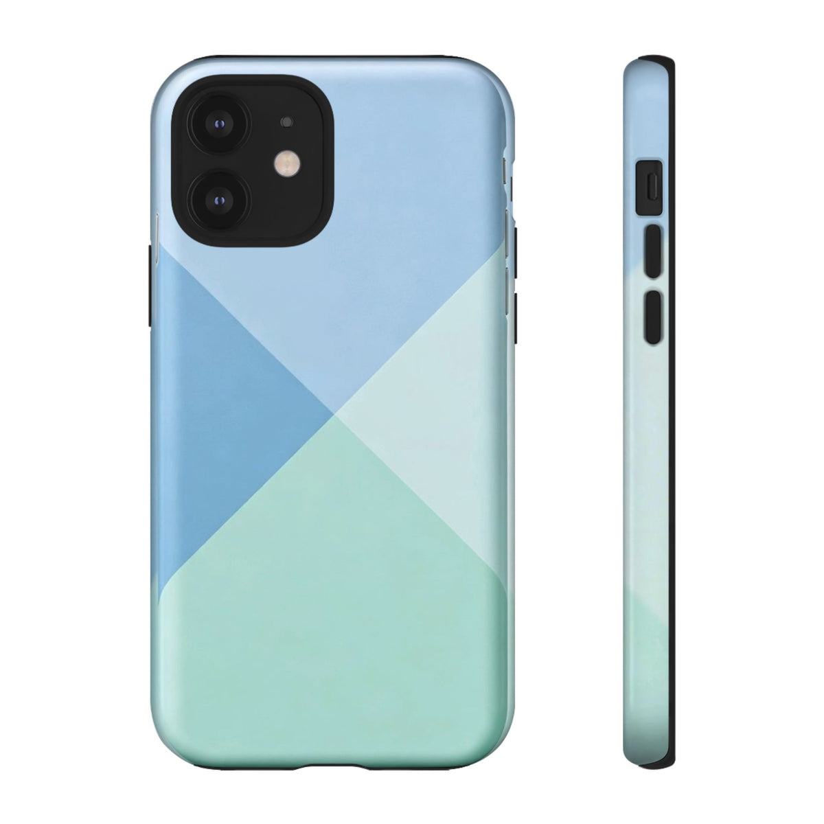 Geometric Mint & Sky Tough Phone Case