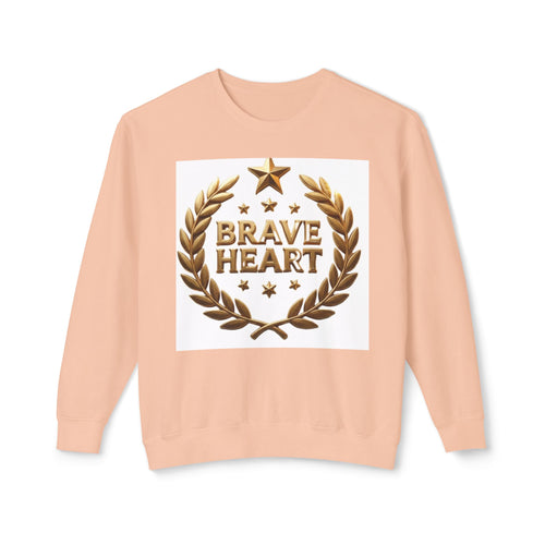 Brave Heart Crewneck Sweatshirt — Gold Laurel Emblem