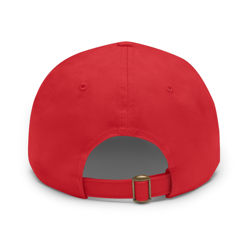 Leather Patch Dad Hat — ‘Dark Eagle’ Vintage Emblem Cap
