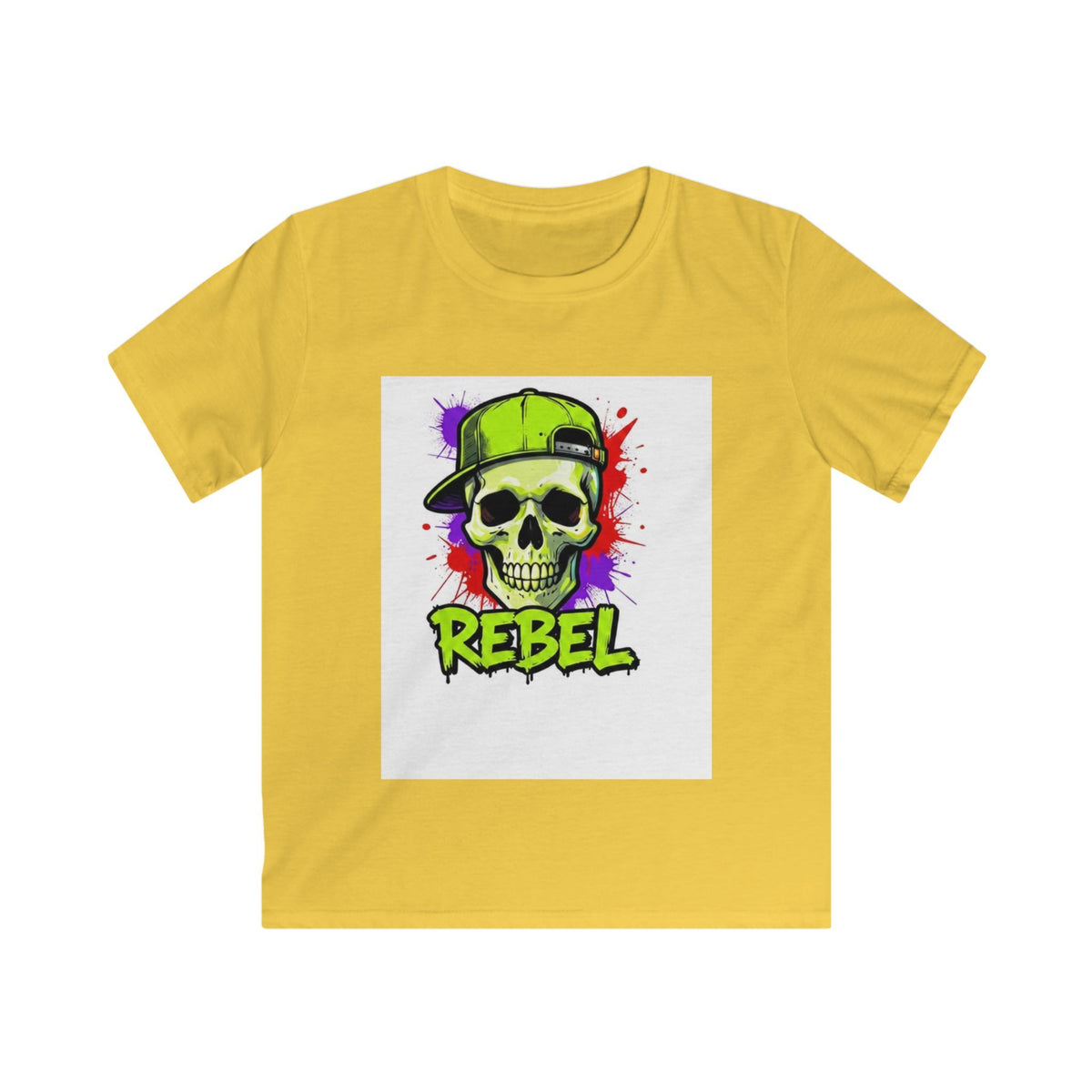 Kids Tee - 'Rebel' Skull Streetwear Graphic