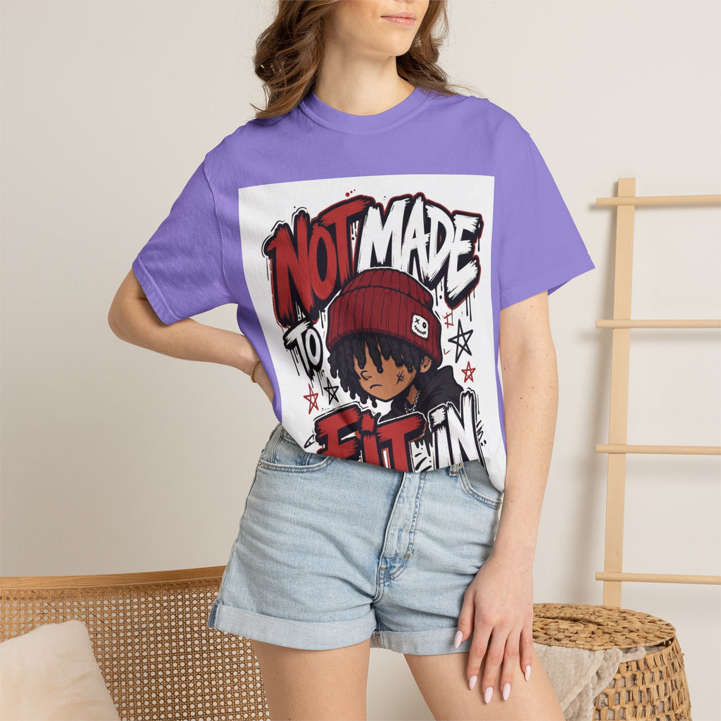 Not Made to Fit In Graphic T-Shirt — Streetwear Anime Statement Tee