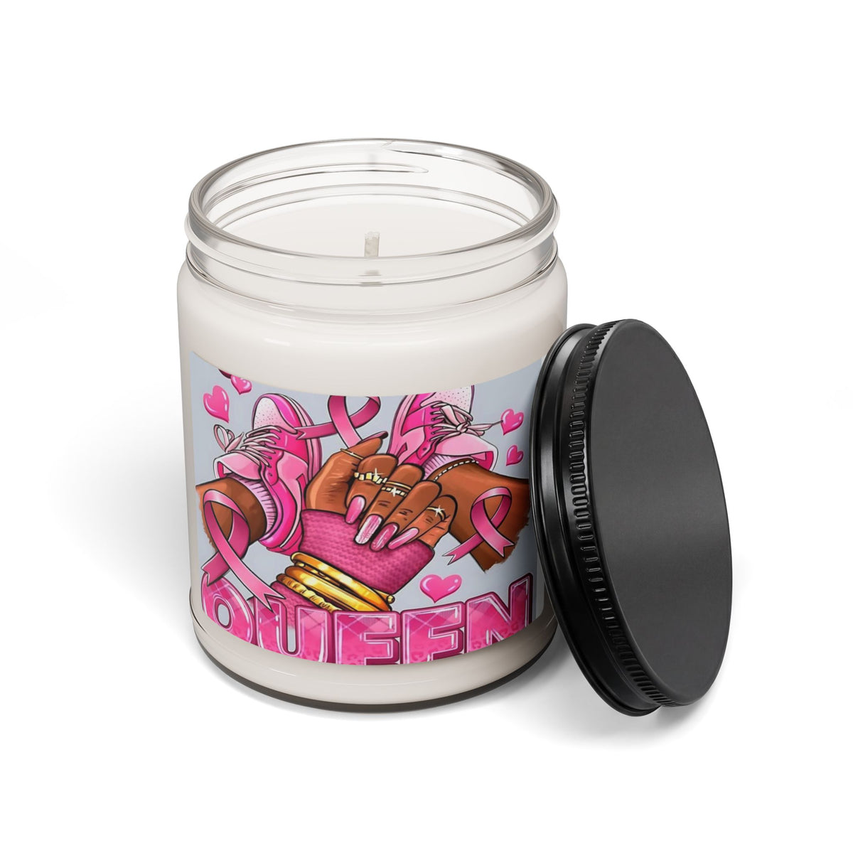 Breast Cancer Awareness 'Queen' Scented Soy Candle — 9oz Pink Ribbon Gift
