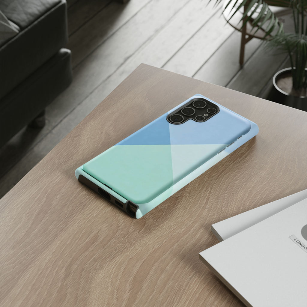 Geometric Mint & Sky Tough Phone Case