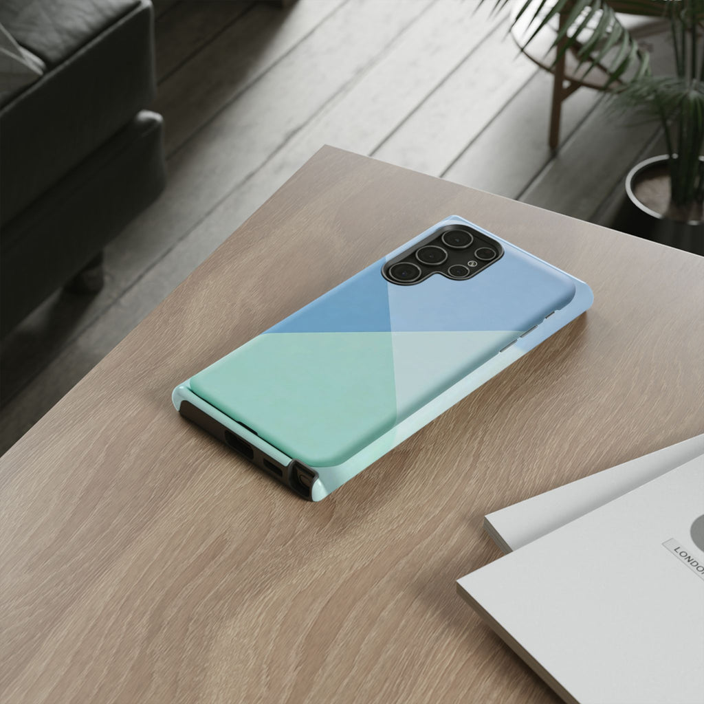 Geometric Mint & Sky Tough Phone Case