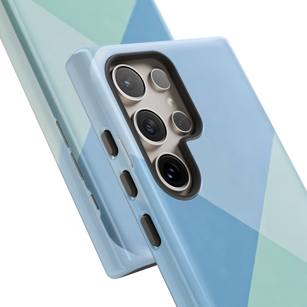 Geometric Mint & Sky Tough Phone Case