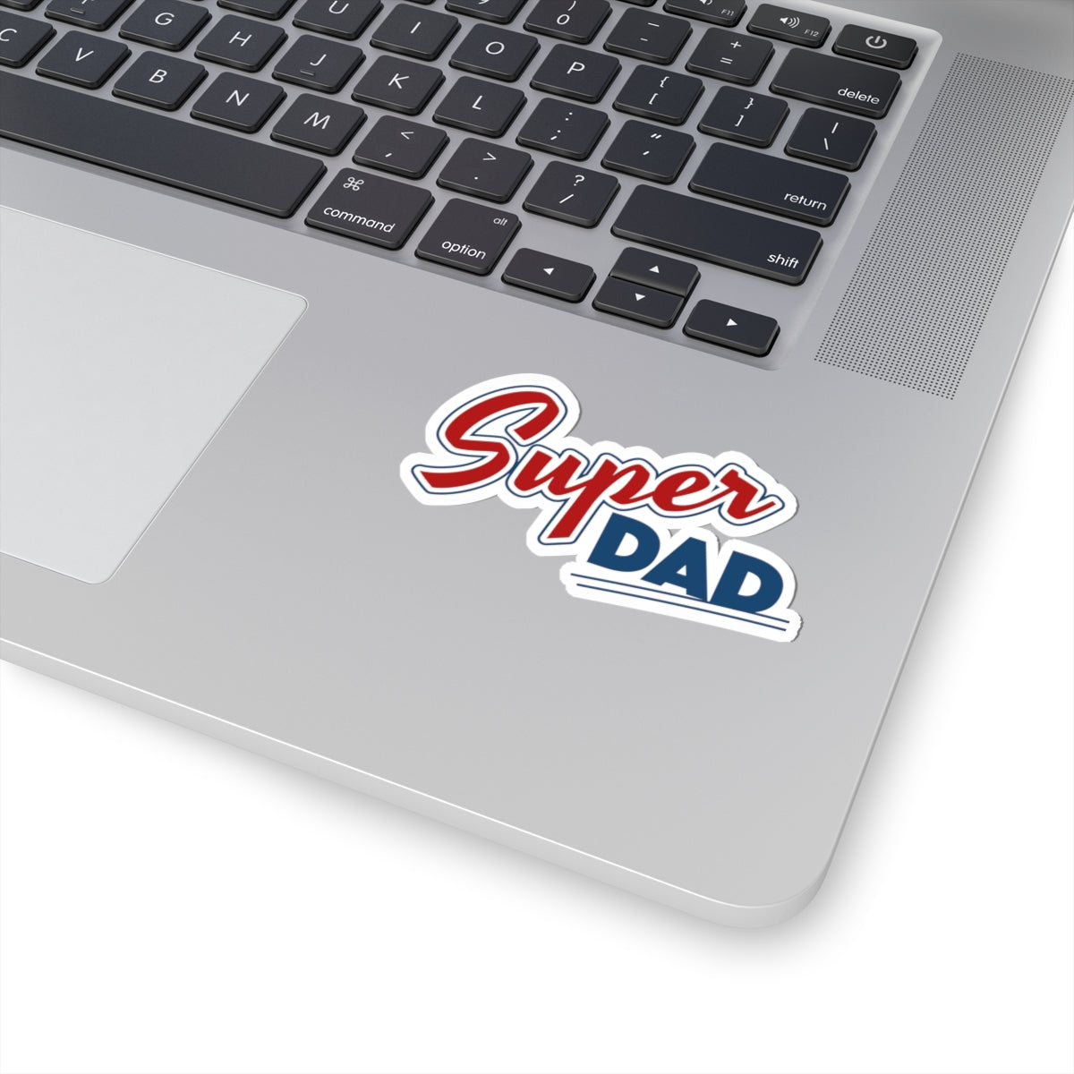 Super Dad Sticker — Retro Script Kiss-Cut Decal for Father’s Day, Laptops & Gifts