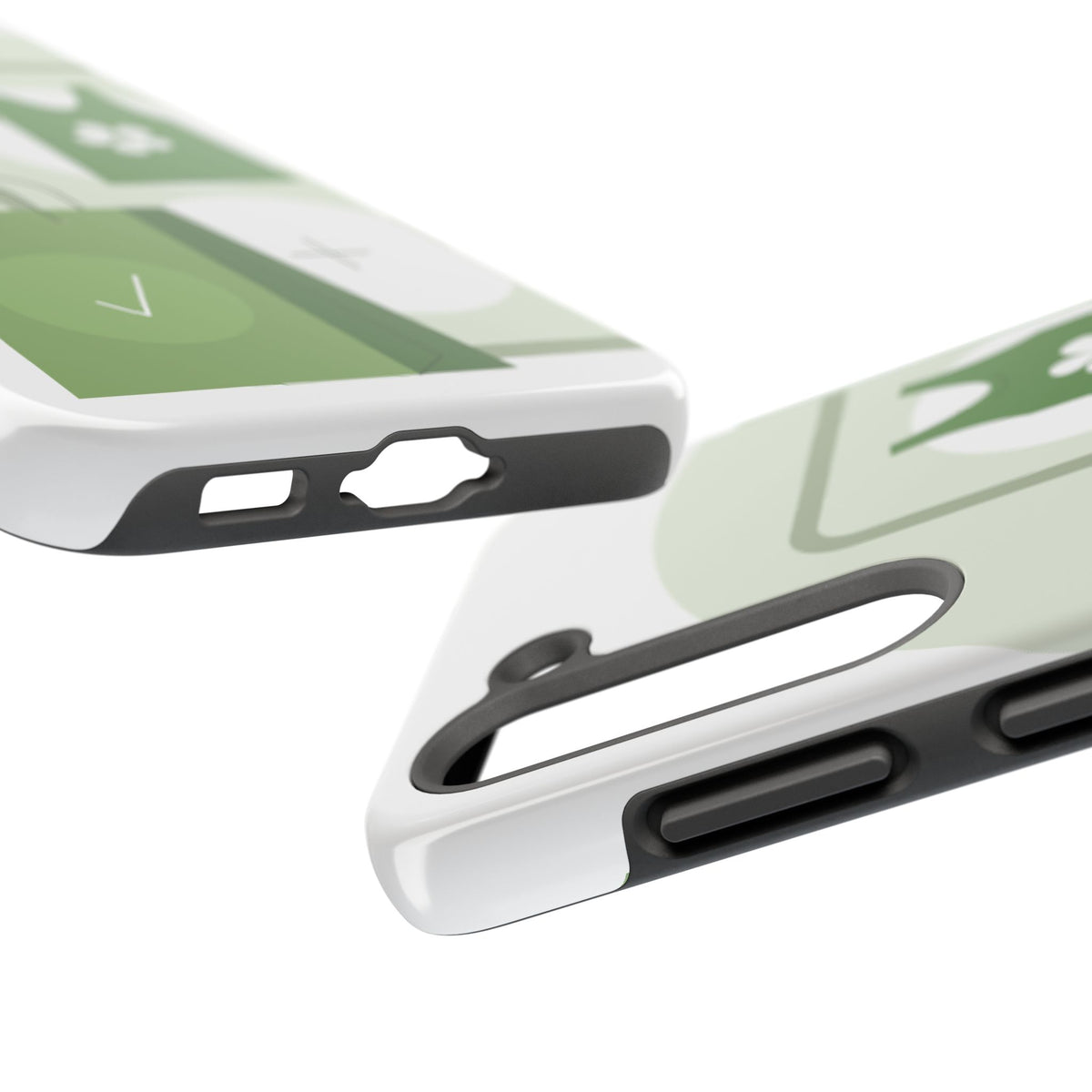 Green Shopping Icons Tough Phone Case — Eco Chic Protective Phone Cover