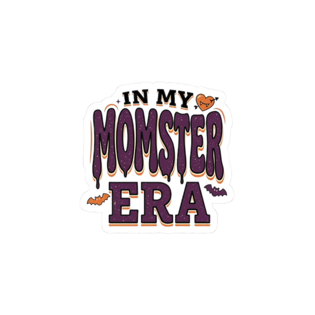 Momster Era Kiss-Cut Sticker | Halloween mom, purple orange bats