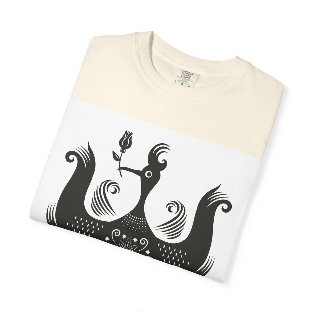 Polera Fénix Arte Popular — Ave Mítica Estilizada