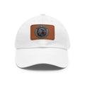 Leather Patch Dad Hat — ‘Dark Eagle’ Vintage Emblem Cap