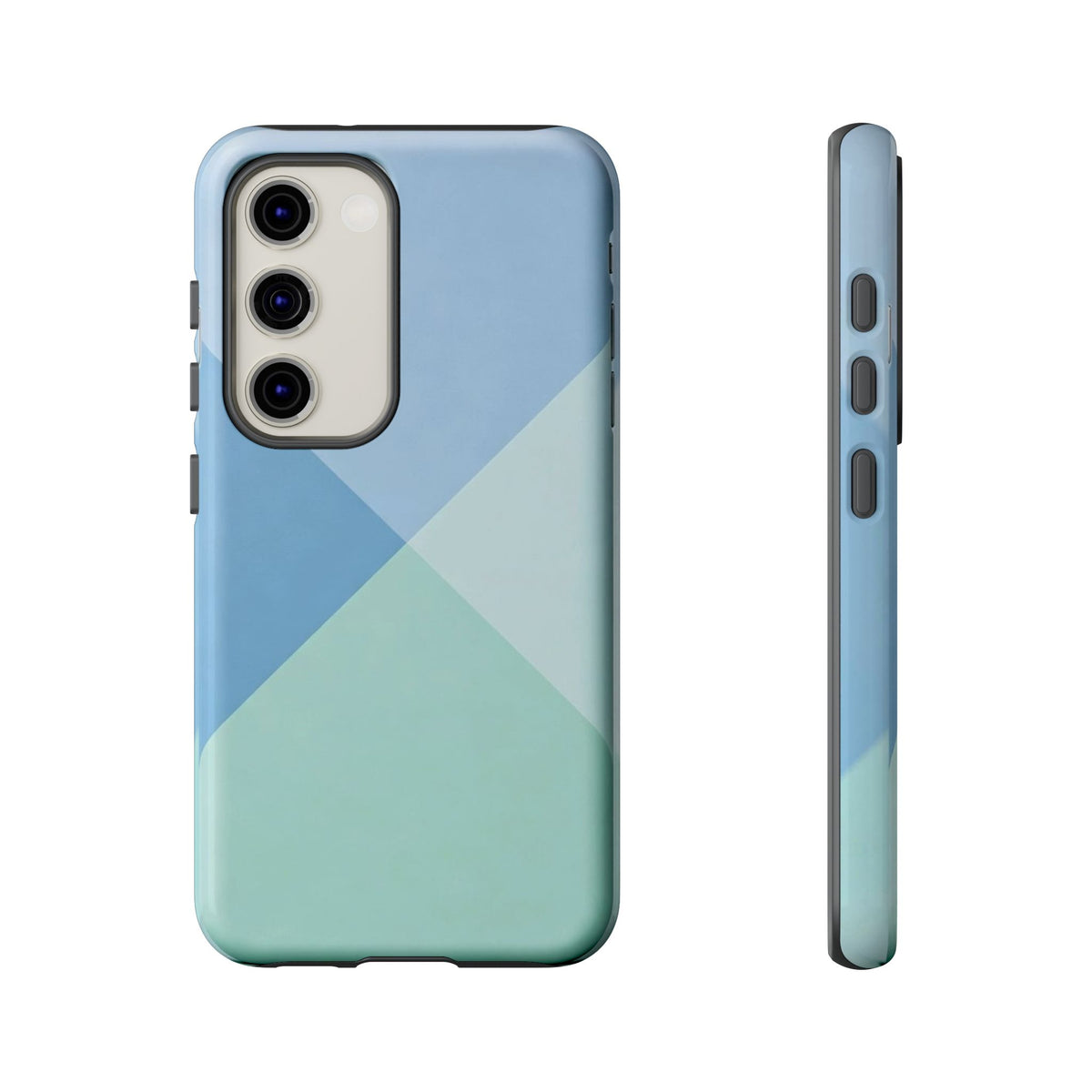 Geometric Mint & Sky Tough Phone Case