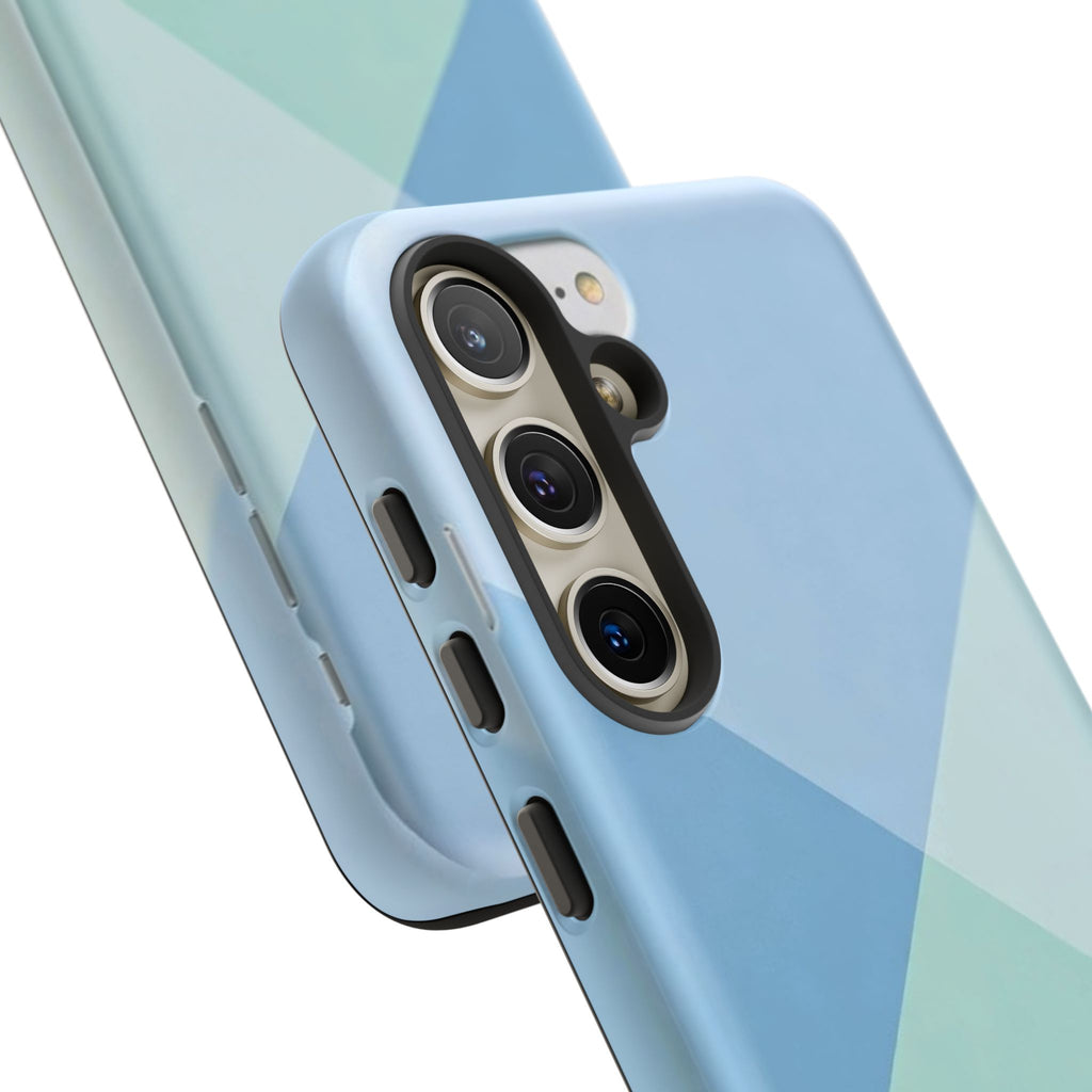 Geometric Mint & Sky Tough Phone Case
