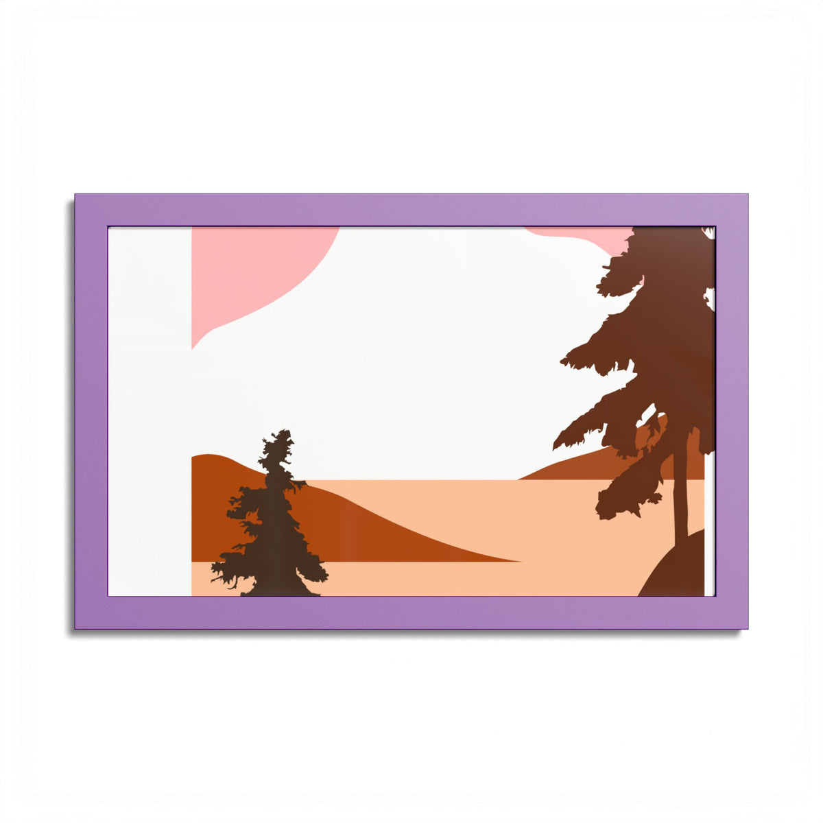 Minimalist Mountain Poster — Colored Frame Wall Art