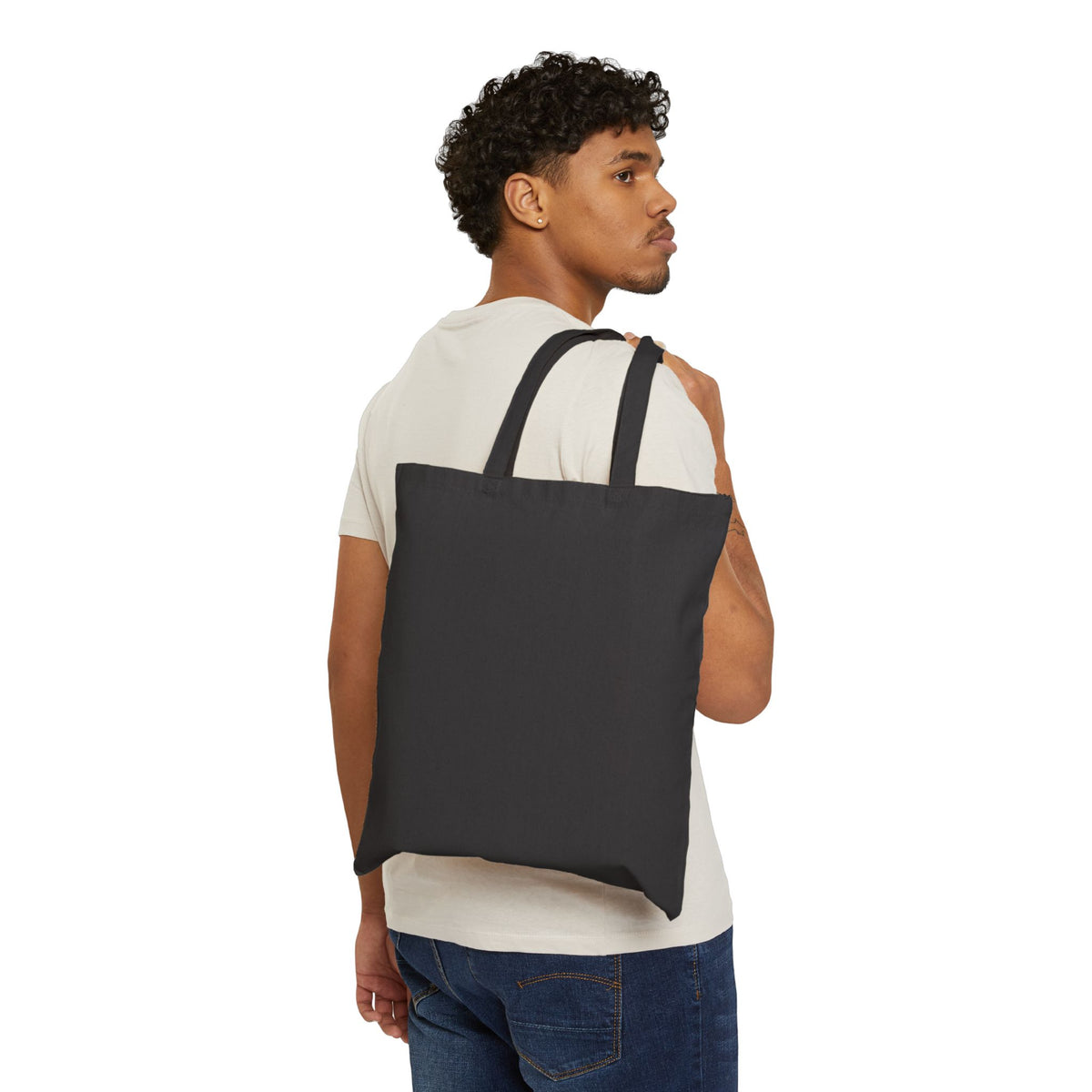 Cotton Tote Bag — "Not Made to Fit In" Graphic Canvas Shopper