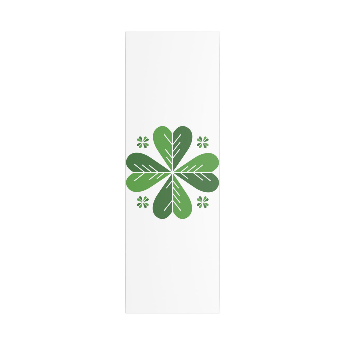 Green Clover Wall Art Canvas — Stretched Satin Botanical Print