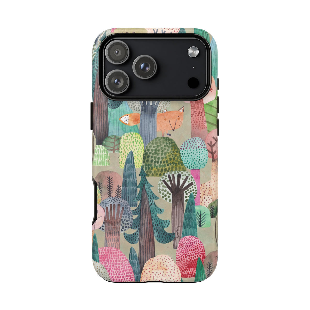 Woodland Fox Phone Case — Colorful Forest Art iPhone Cover