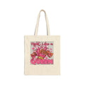 Fight Like a Queen Canvas Tote — Breast Cancer Awareness Pink Ribbon Bag