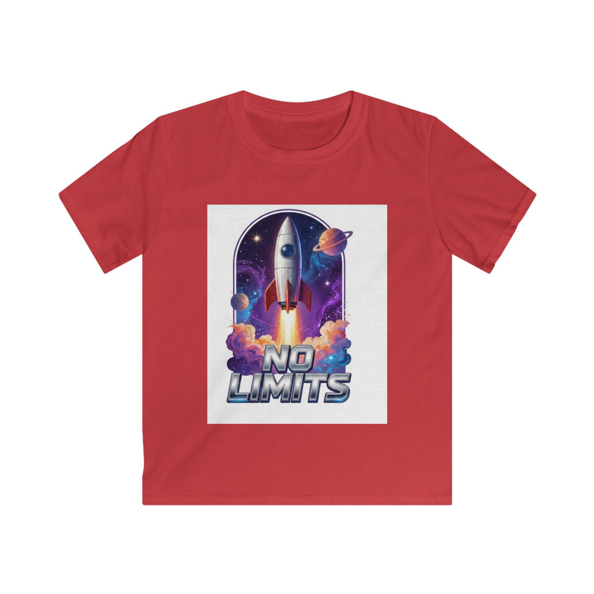 Kids Tee — 'No Limits' Rocket Space Graphic