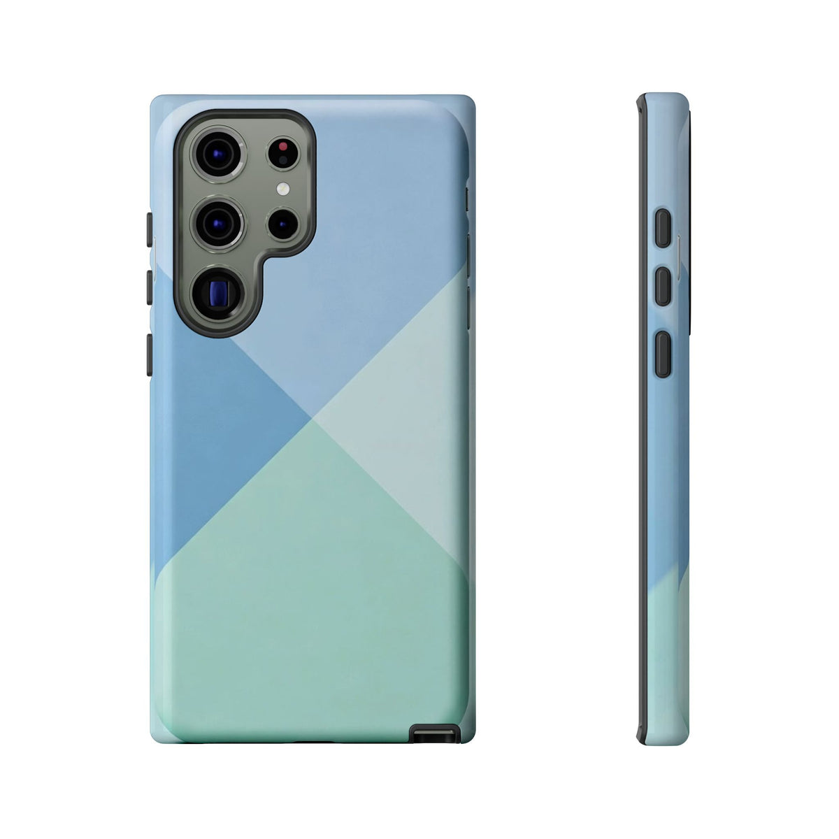 Geometric Mint & Sky Tough Phone Case
