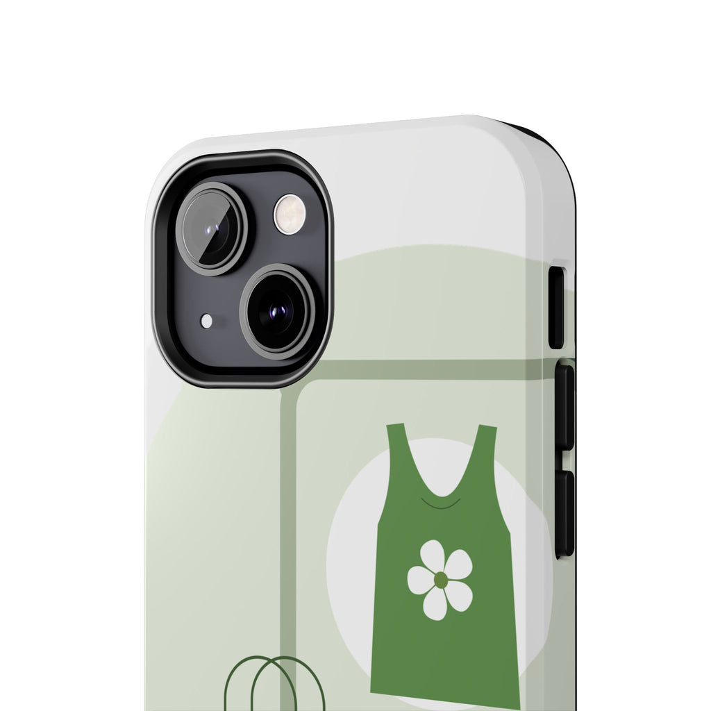 Green Shopping Icons Tough Phone Case — Eco Chic Protective Phone Cover