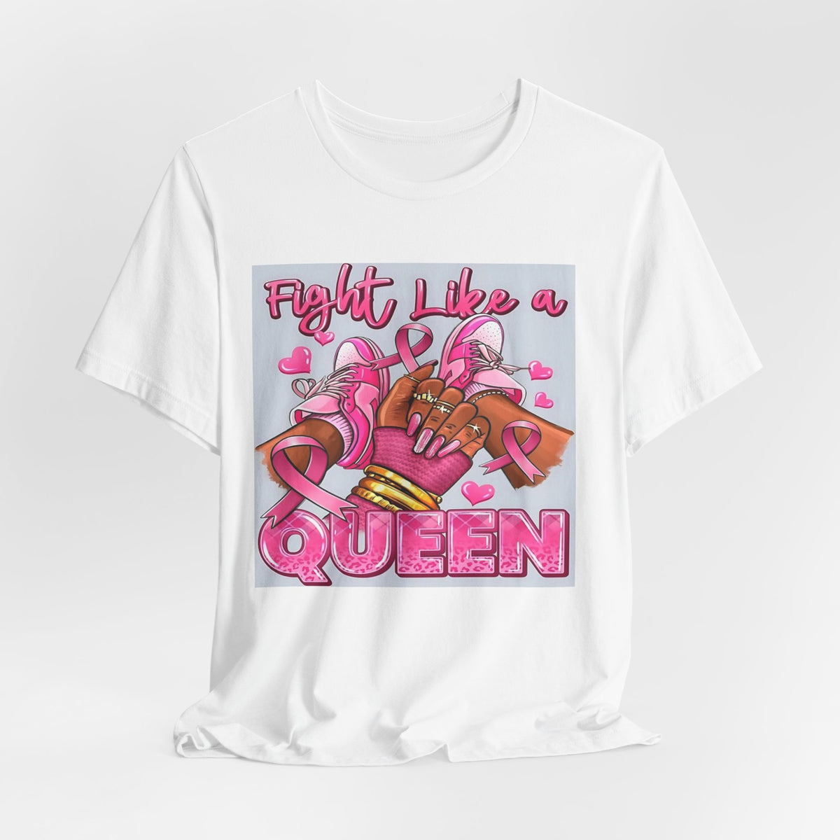Fight Like a Queen Breast Cancer Awareness T-Shirt