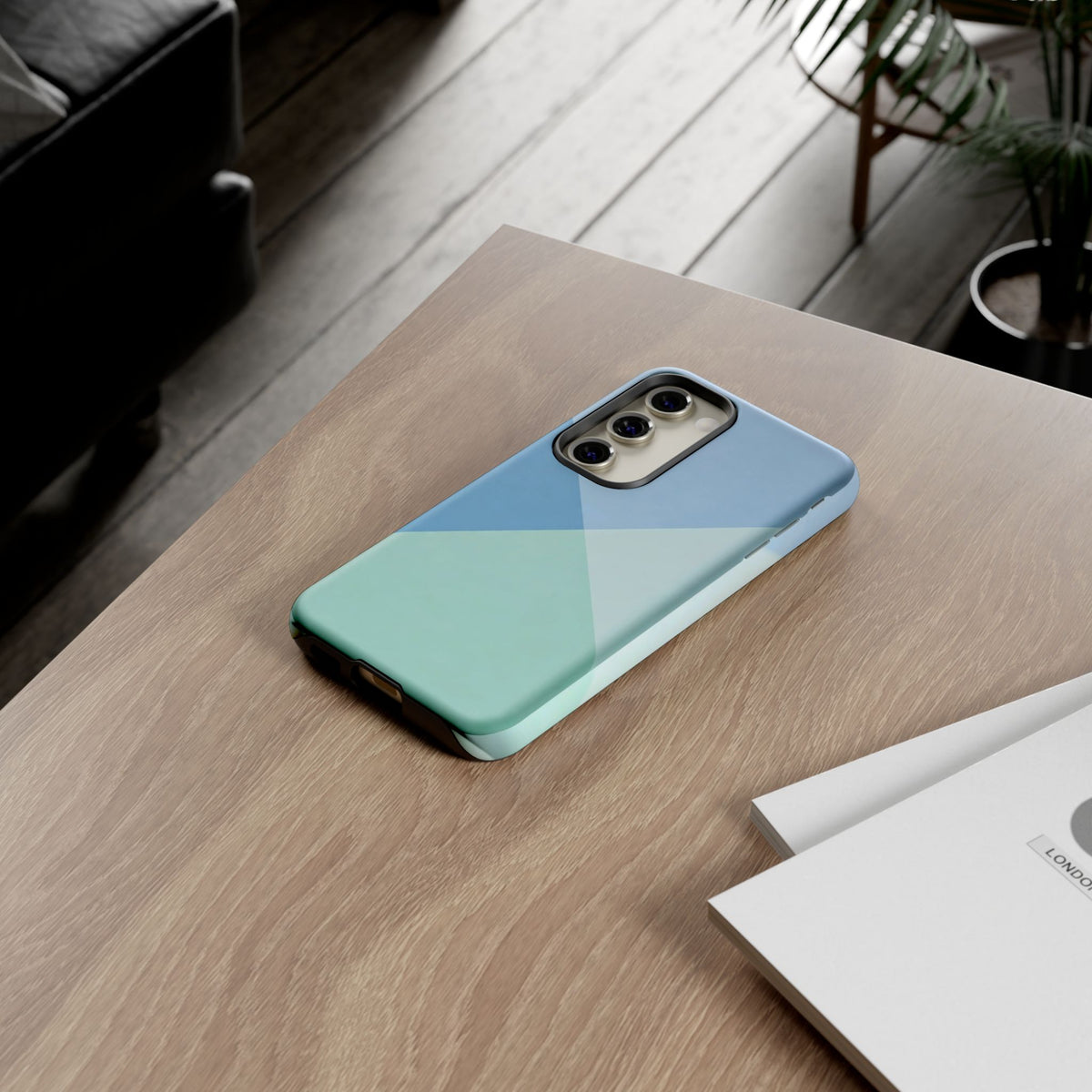 Geometric Mint & Sky Tough Phone Case