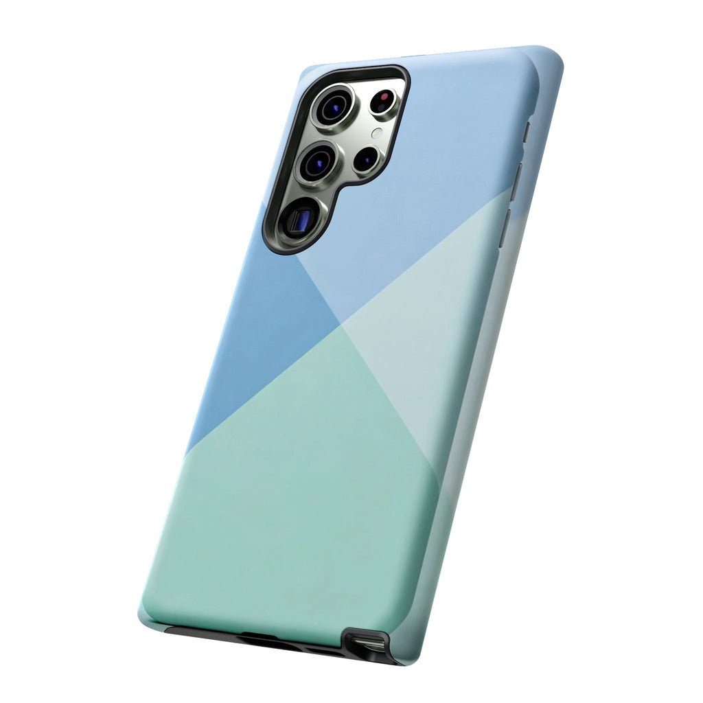 Geometric Mint & Sky Tough Phone Case