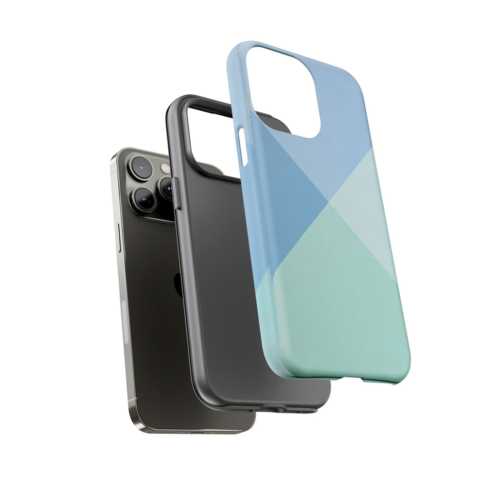 Geometric Mint & Sky Tough Phone Case