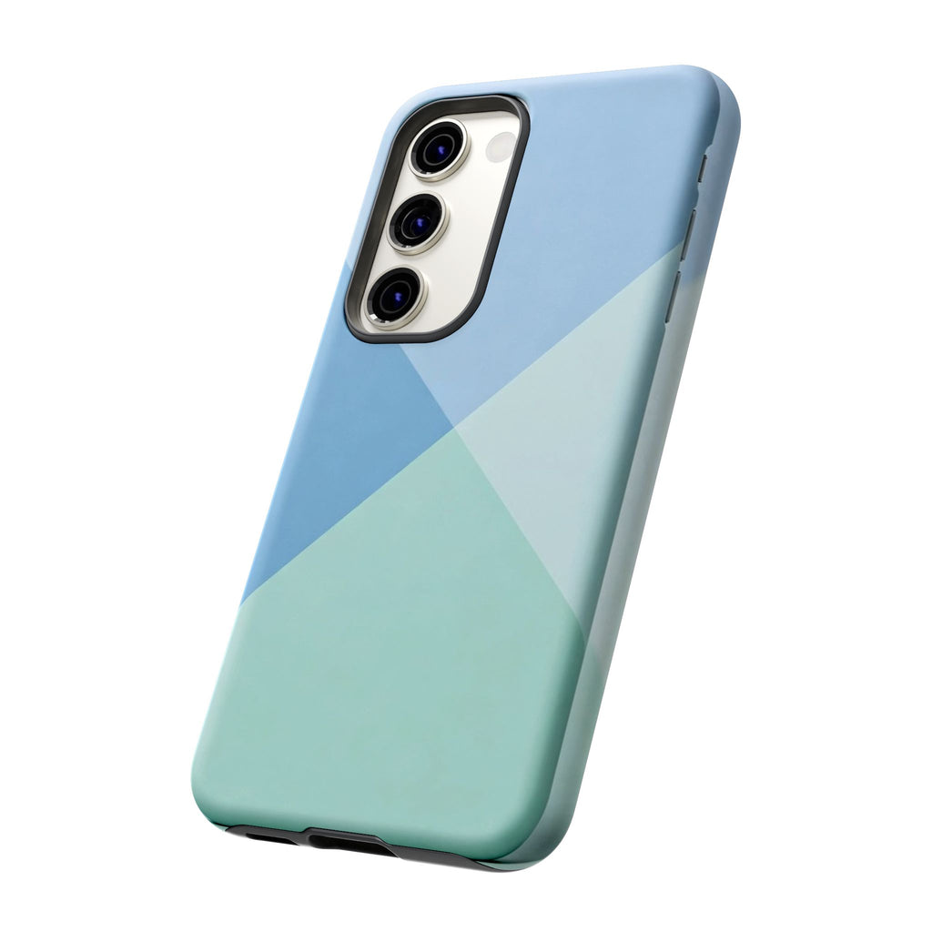 Geometric Mint & Sky Tough Phone Case