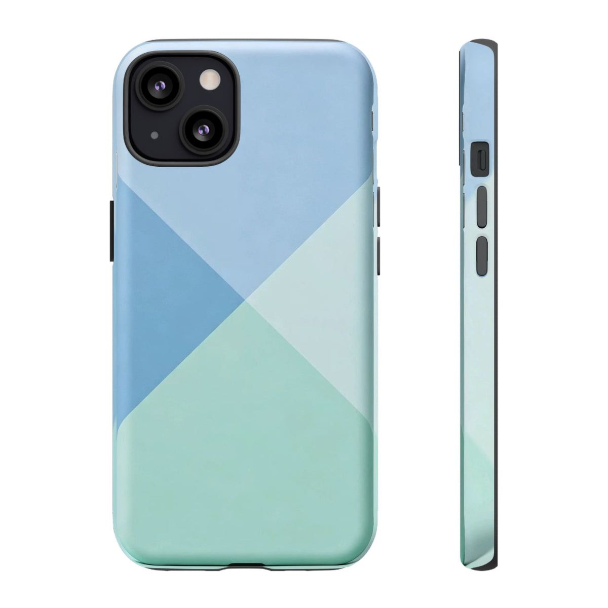 Geometric Mint & Sky Tough Phone Case