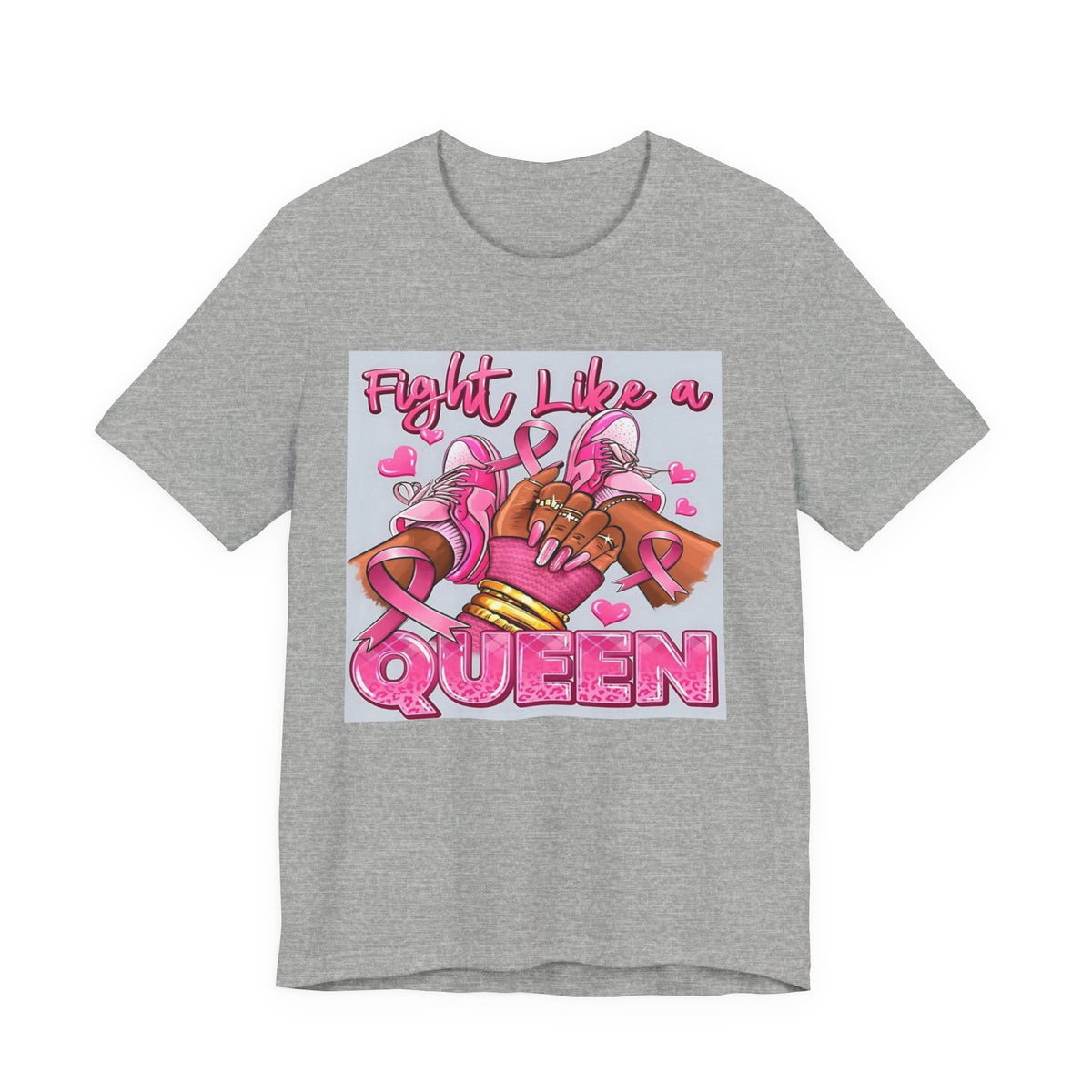 Fight Like a Queen Breast Cancer Awareness T-Shirt