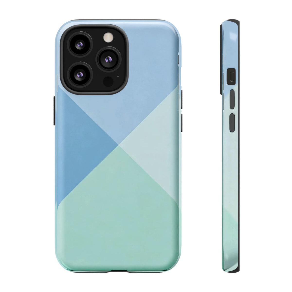Geometric Mint & Sky Tough Phone Case