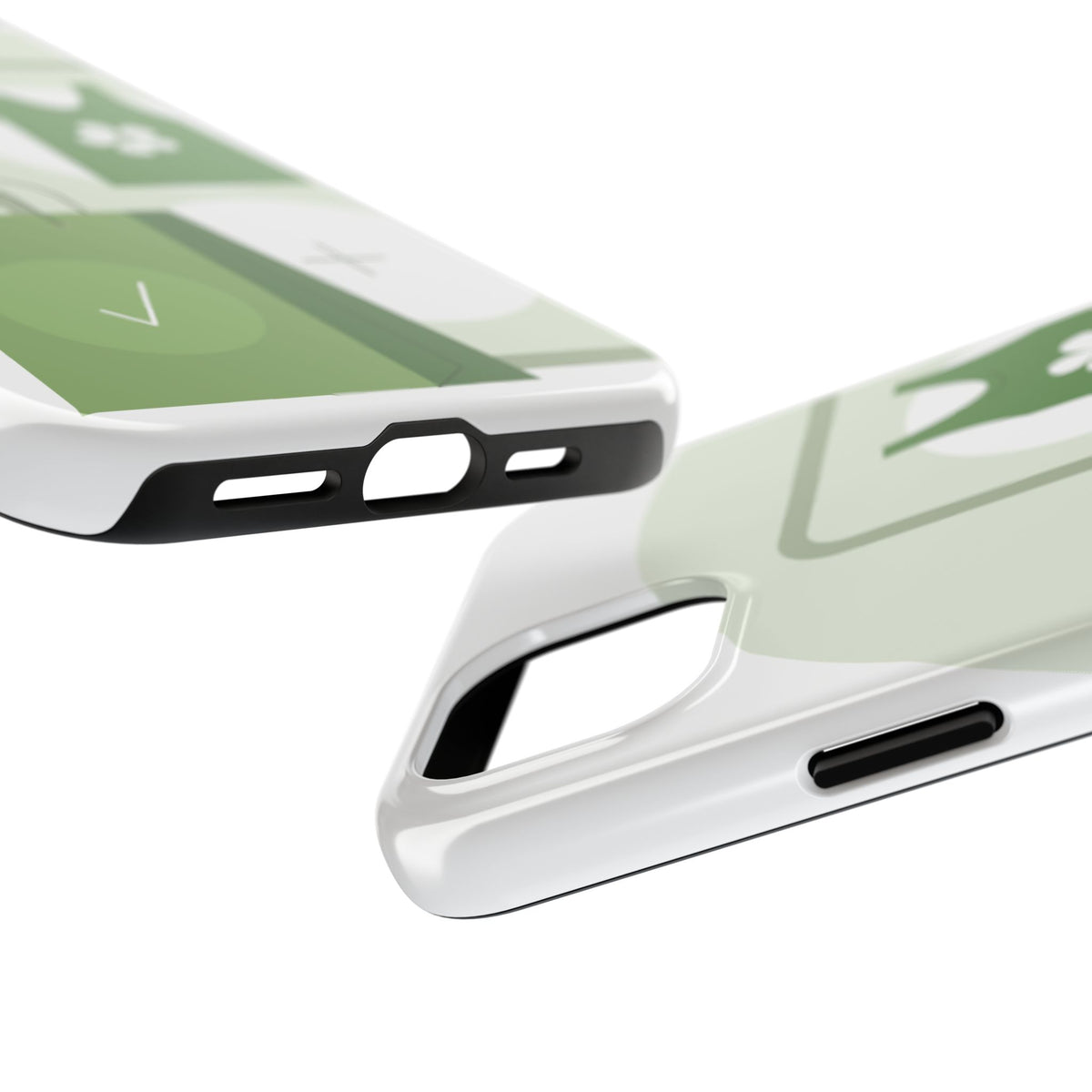 Green Shopping Icons Tough Phone Case — Eco Chic Protective Phone Cover
