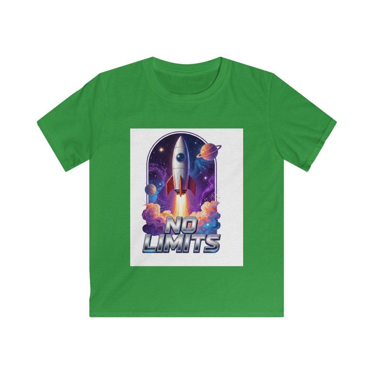 Kids Tee — 'No Limits' Rocket Space Graphic