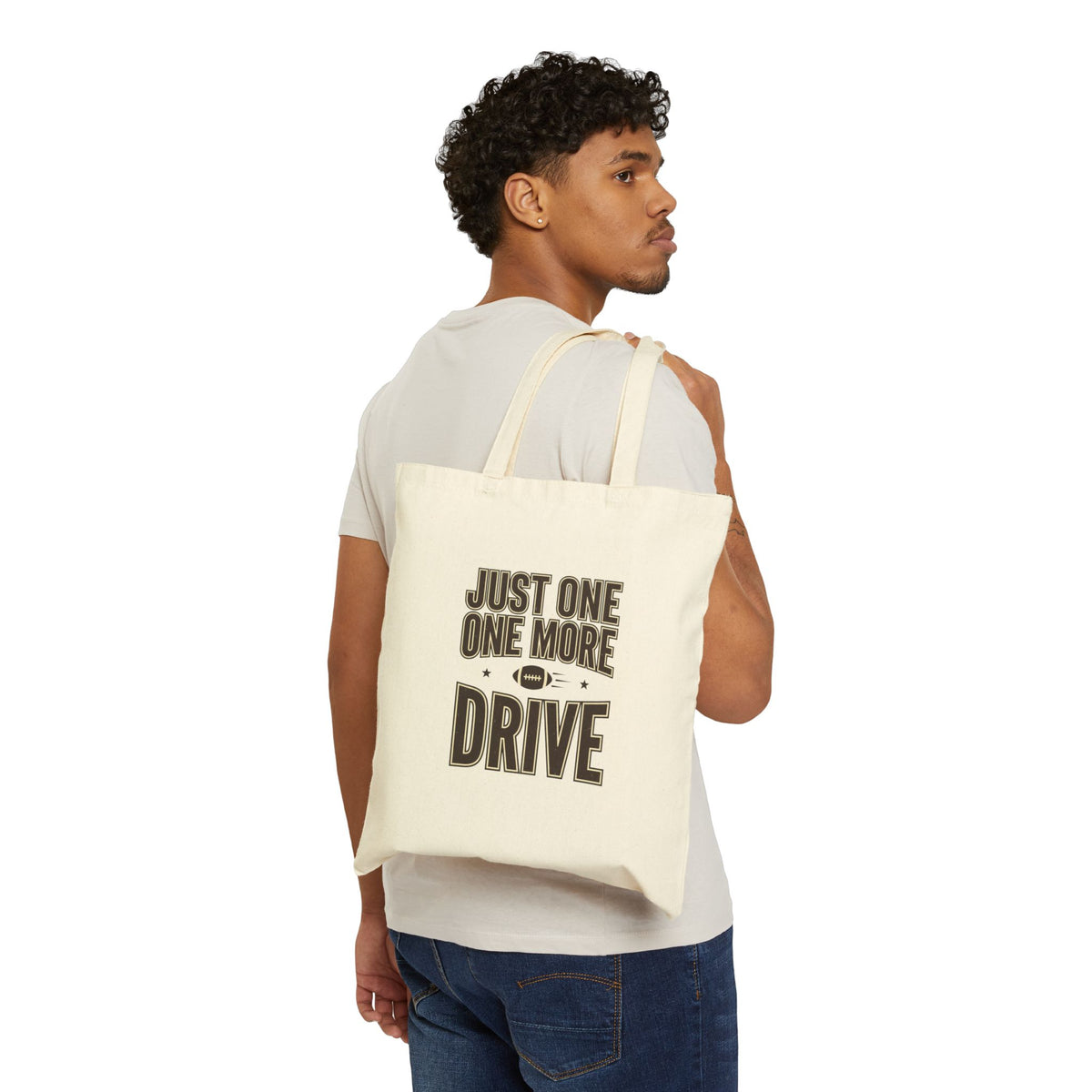 Just One More Drive Tote | Football Season, Tailgate Canvas