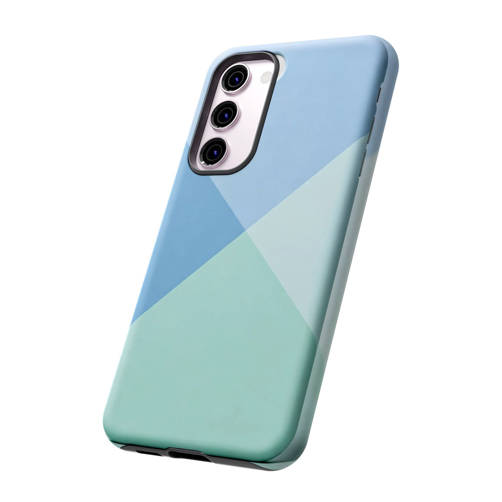 Geometric Mint & Sky Tough Phone Case