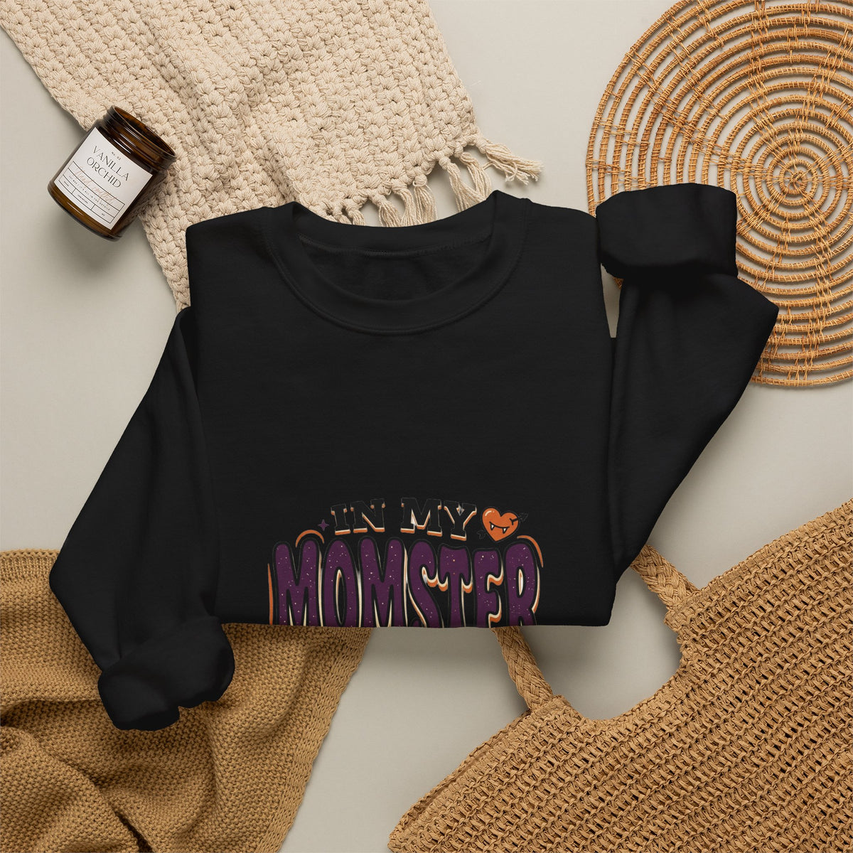 Momster Era Sweatshirt | Halloween mom, spooky purple orange retro