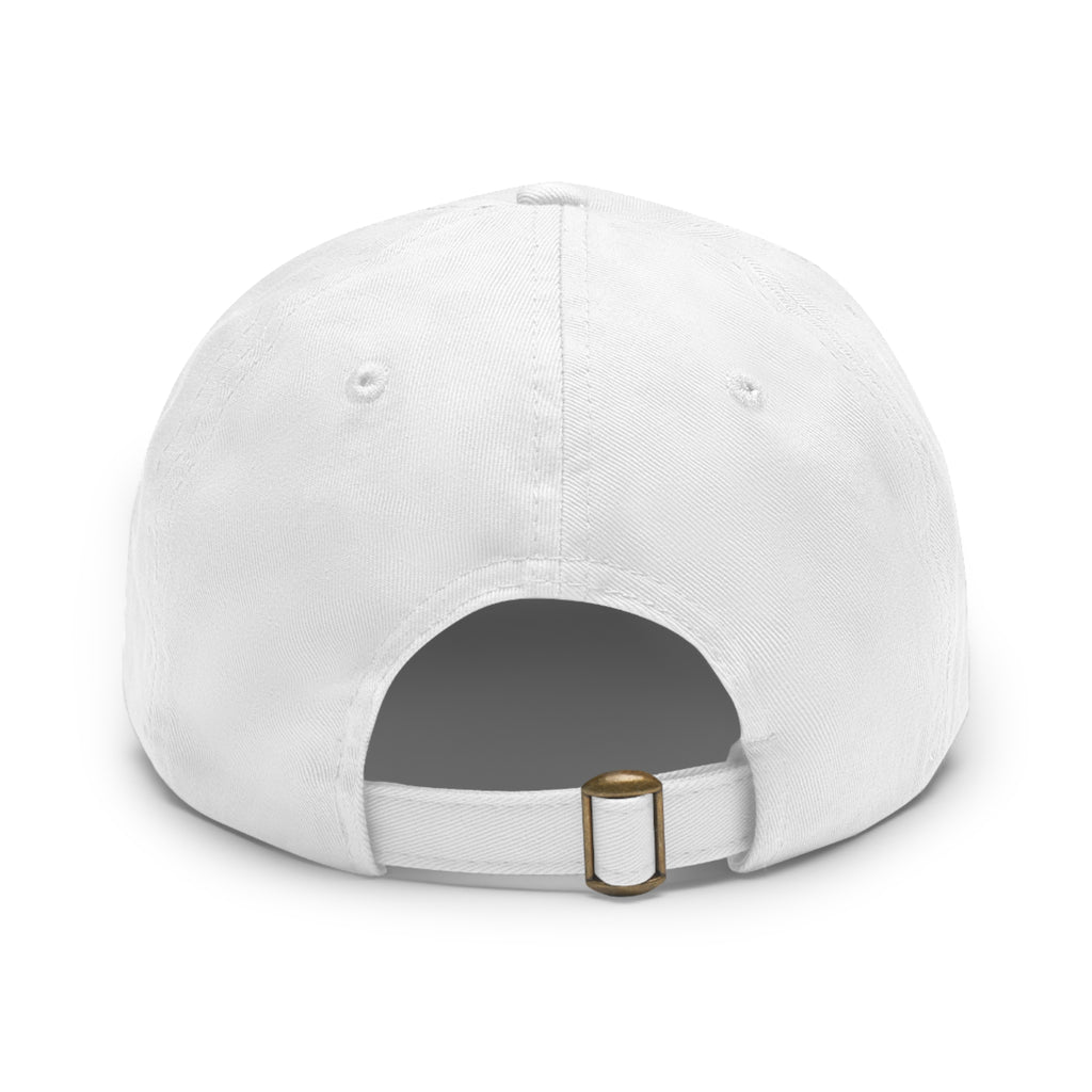Leather Patch Dad Hat — ‘Dark Eagle’ Vintage Emblem Cap
