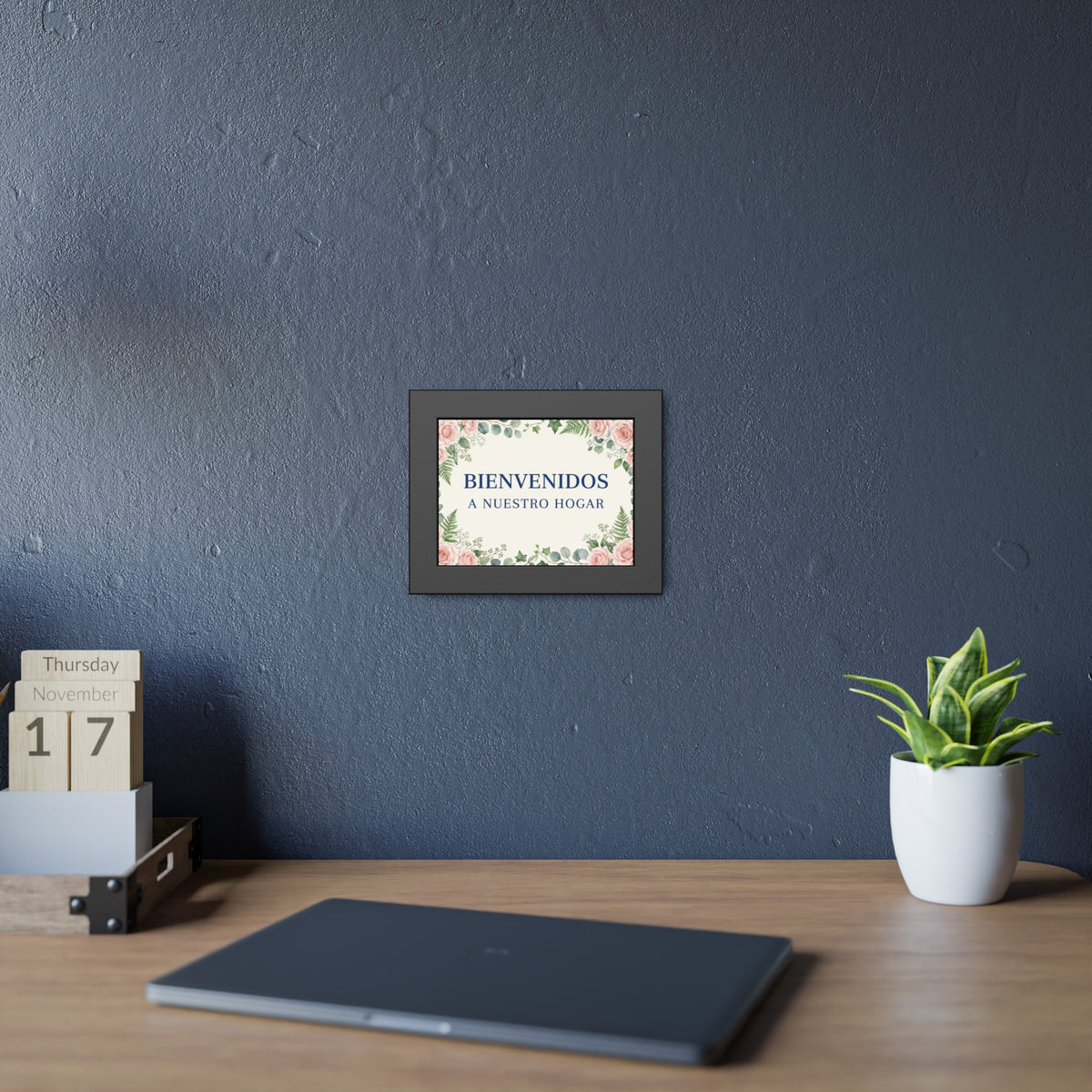 Framed Poster - "Bienvenidos a Nuestro Hogar" Floral Home Welcome Print