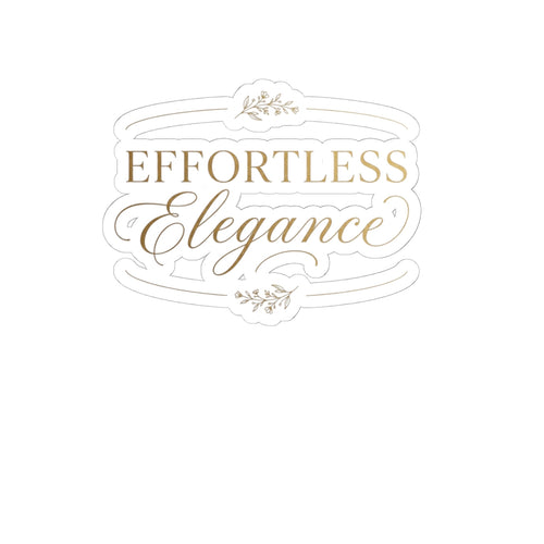 Effortless Elegance Kiss-Cut Sticker — Chic Script Logo Sticker for Laptops & Planners