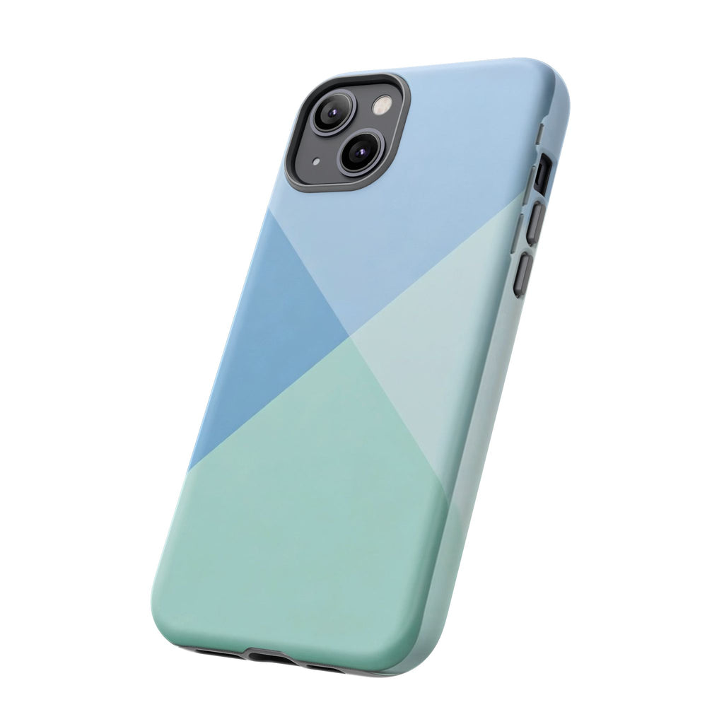 Geometric Mint & Sky Tough Phone Case