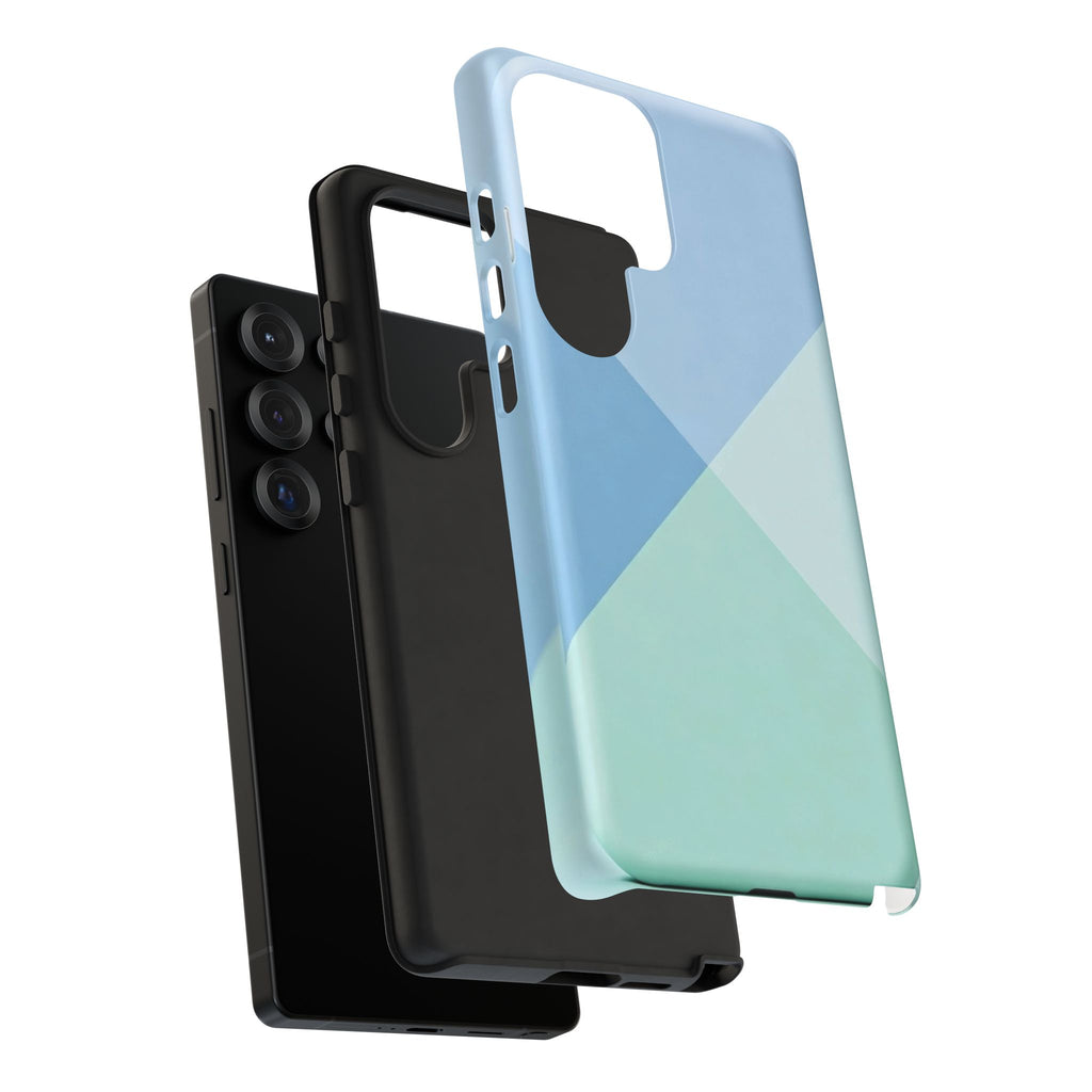 Geometric Mint & Sky Tough Phone Case
