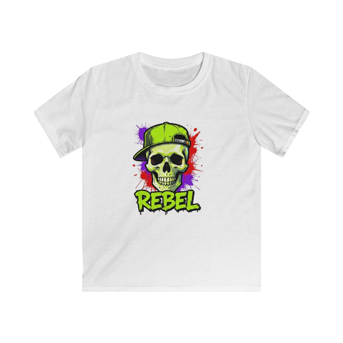 Kids Tee - 'Rebel' Skull Streetwear Graphic